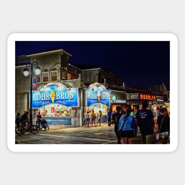 A Boardwalk Treat Sticker by JimDeFazioPhotography